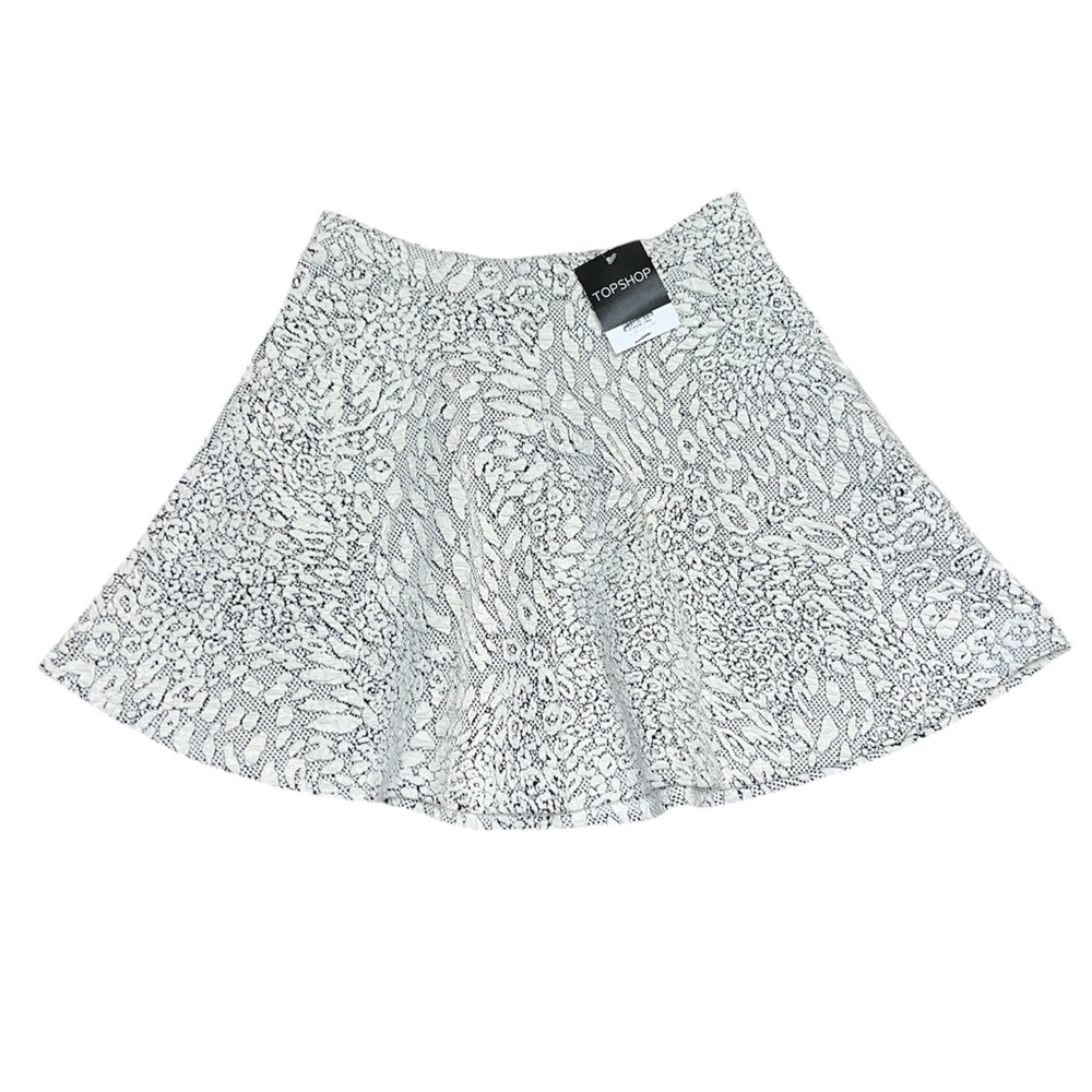 Topshop Women’s A-Line Textured Skirt Size 6 NWT